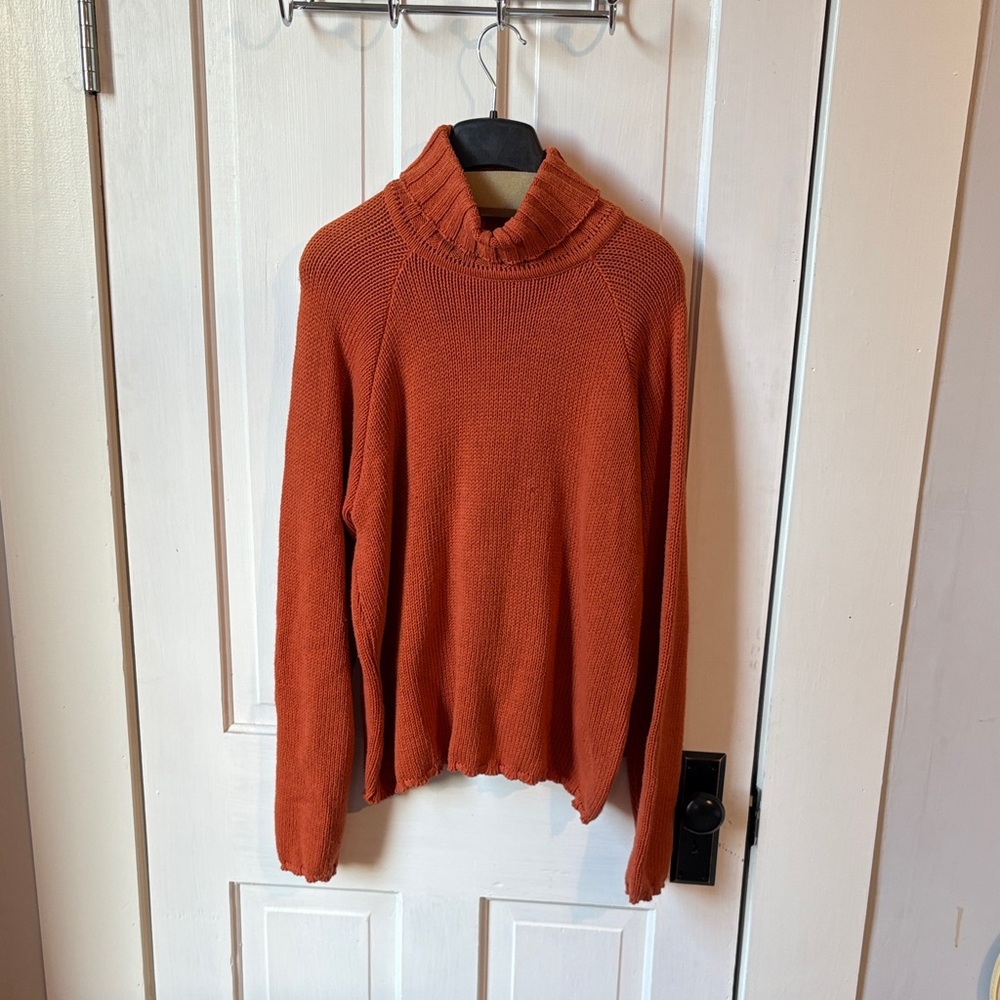 Vintage Elegant Rust Turtleneck Sweater